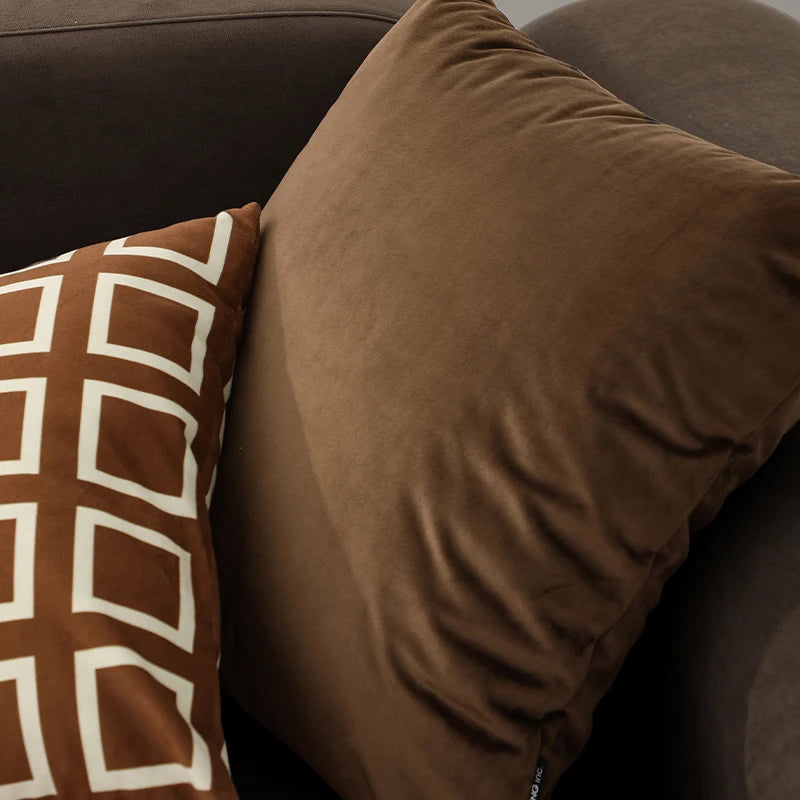 Solid Earthy Velvet Pillow Cover