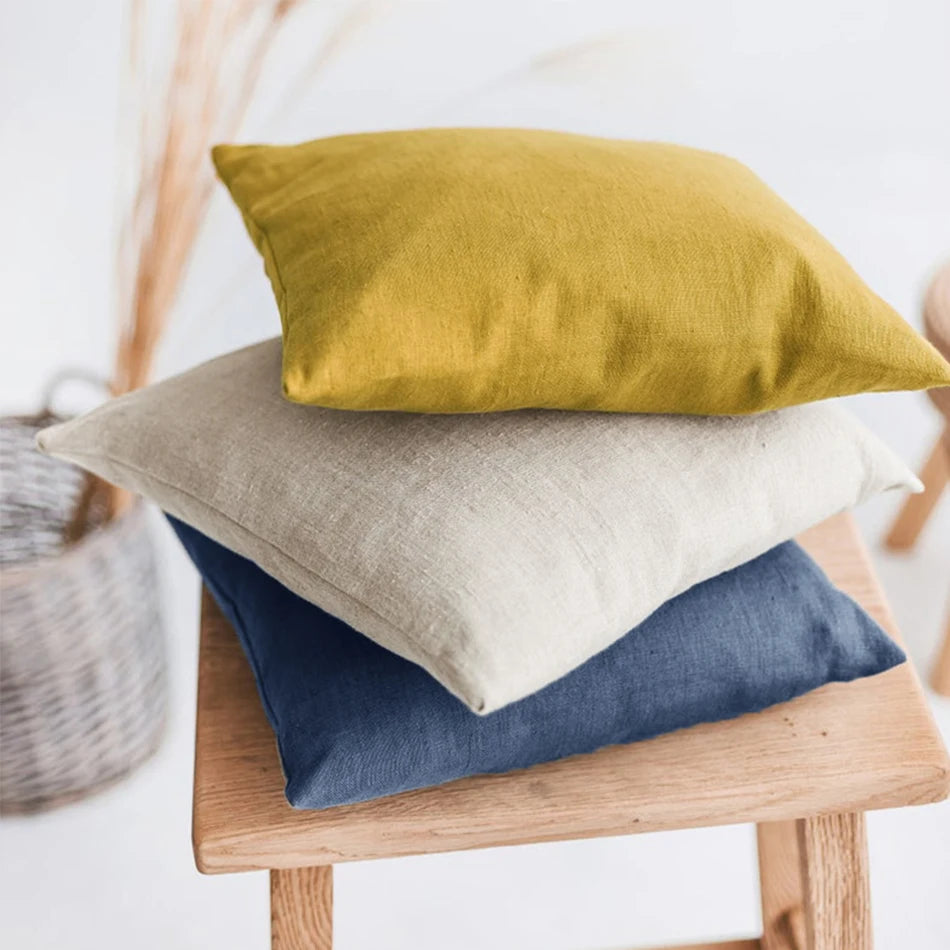 Pure Linen Colorful Pillowcase