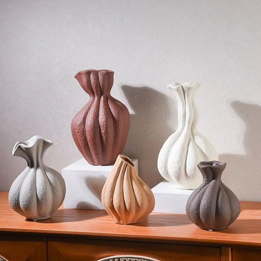 Nordic Mush Form Ceramic Flower Vases