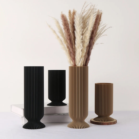 Elegant Wavy Boho Plastic Vase