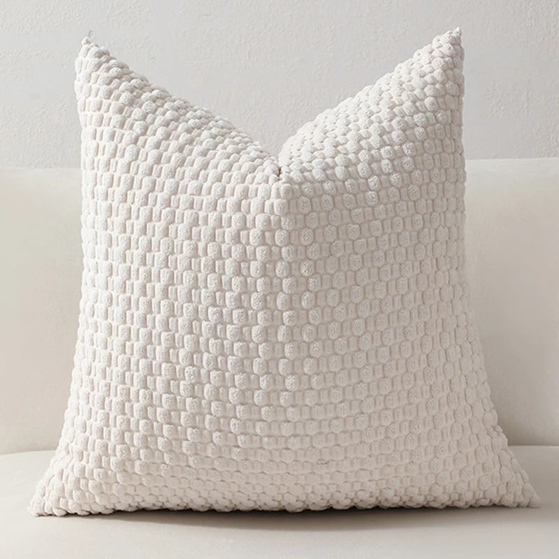 Cozy Woven Textured Pillow Cover