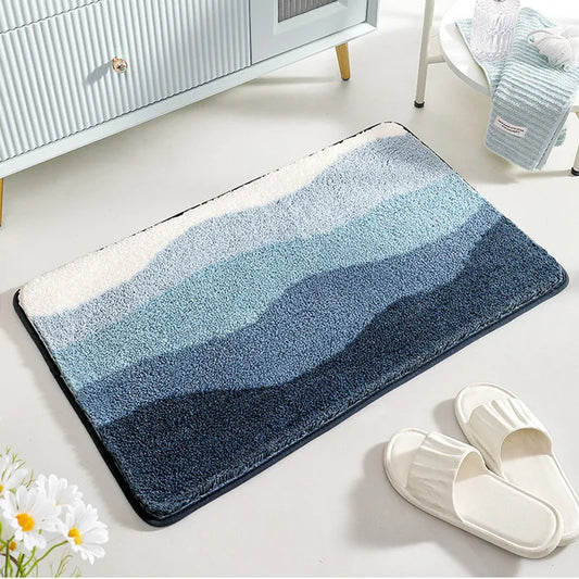 Abstract Wave Bath Mat