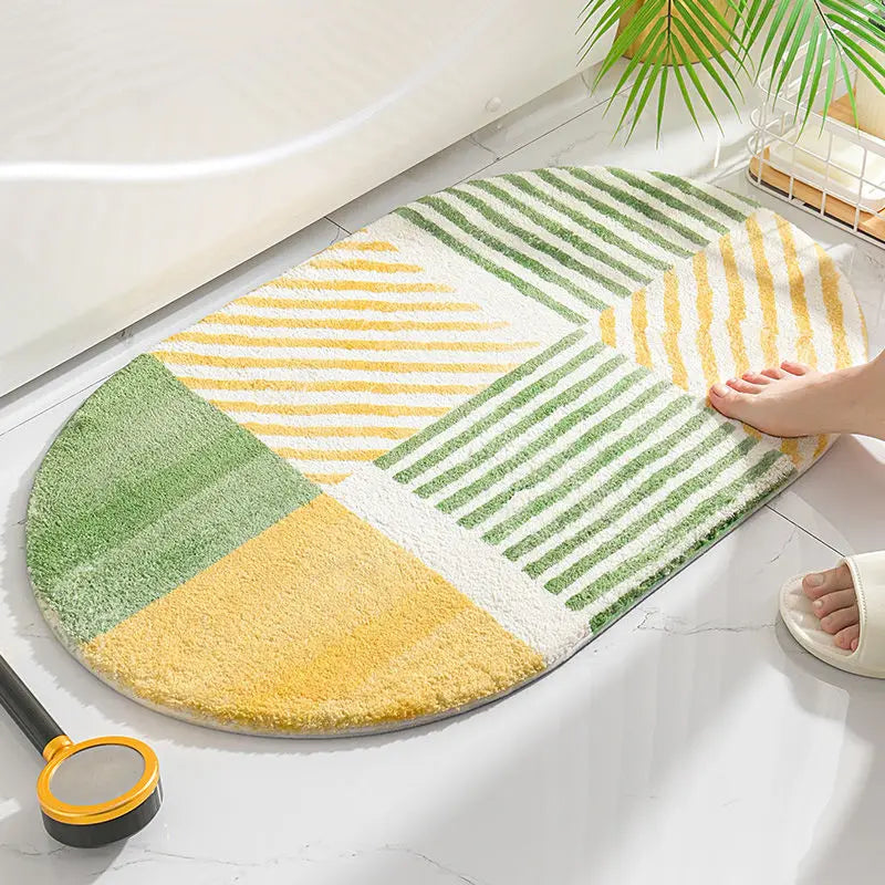 Striped Patterned Bath Mat