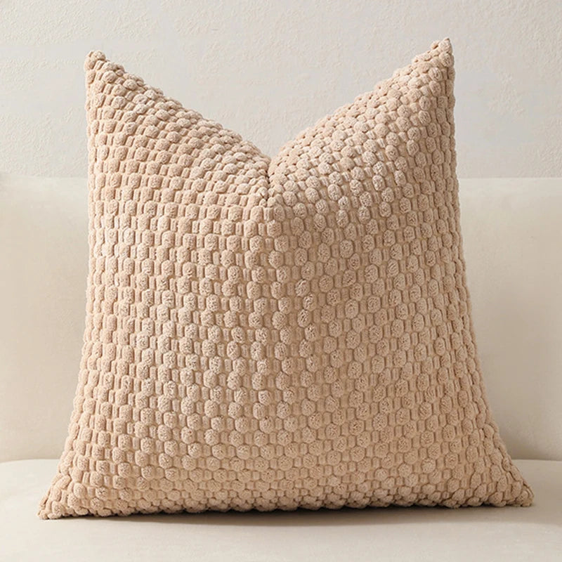 Cozy Woven Textured Pillow Cover