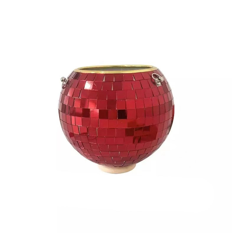 Disco Ball Flower Vase