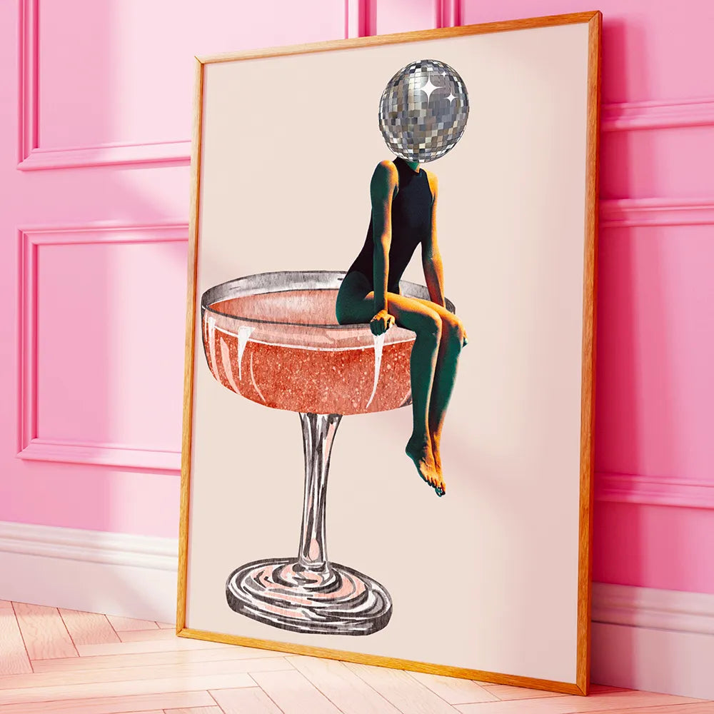Disco Girl Wall Print