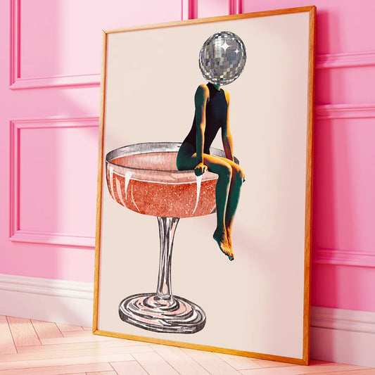 Disco Girl Wall Print
