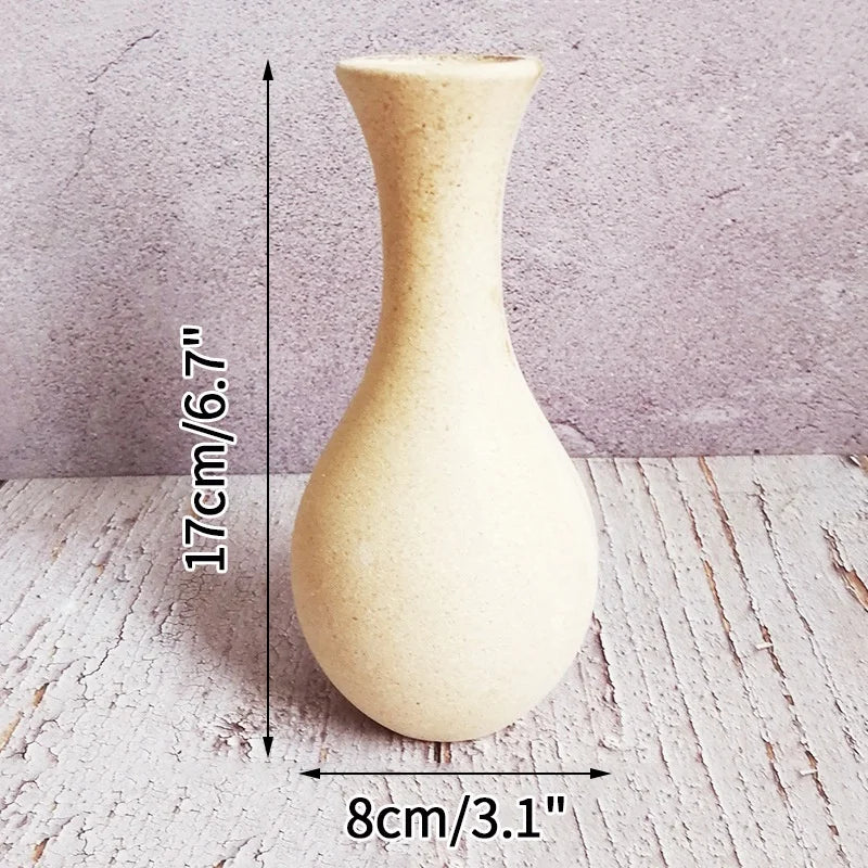 Wooden Nordic Flower Vase