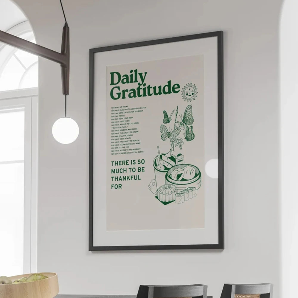 Daily Gratitude Wall Print