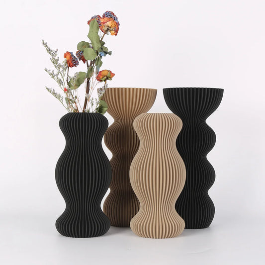 Wavy Plastic Flower Vase