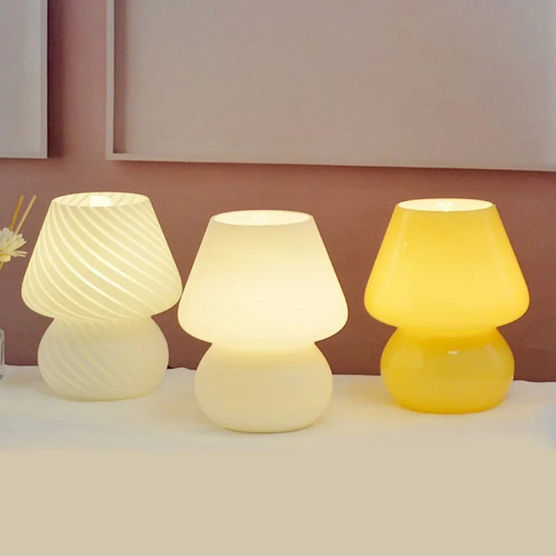 Mushroom Striped Table Lamp