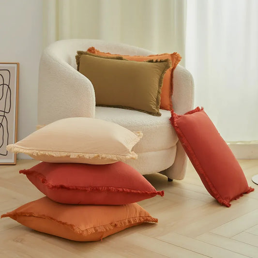 Fringe Trim Pillowcase