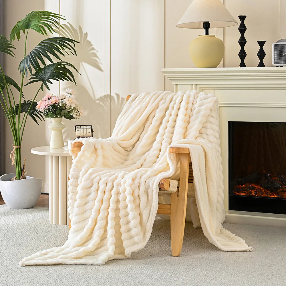 Luxury Solid Color Velvet Flannel Throw Blanket