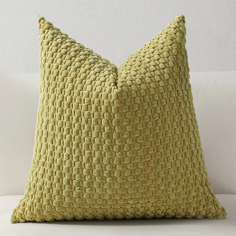 Cozy Woven Textured Pillow Cover