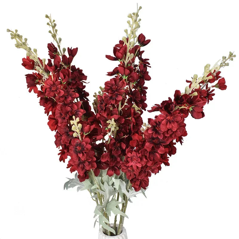 1pc Artificial 2 Fork Flocking Delphinium Flower