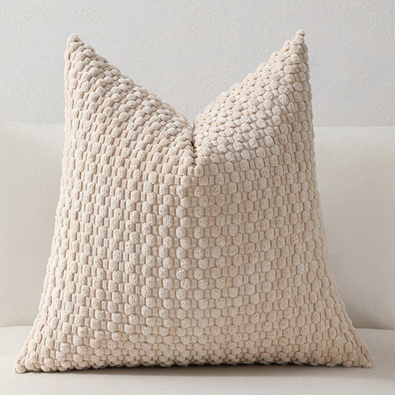 Cozy Woven Textured Pillow Cover