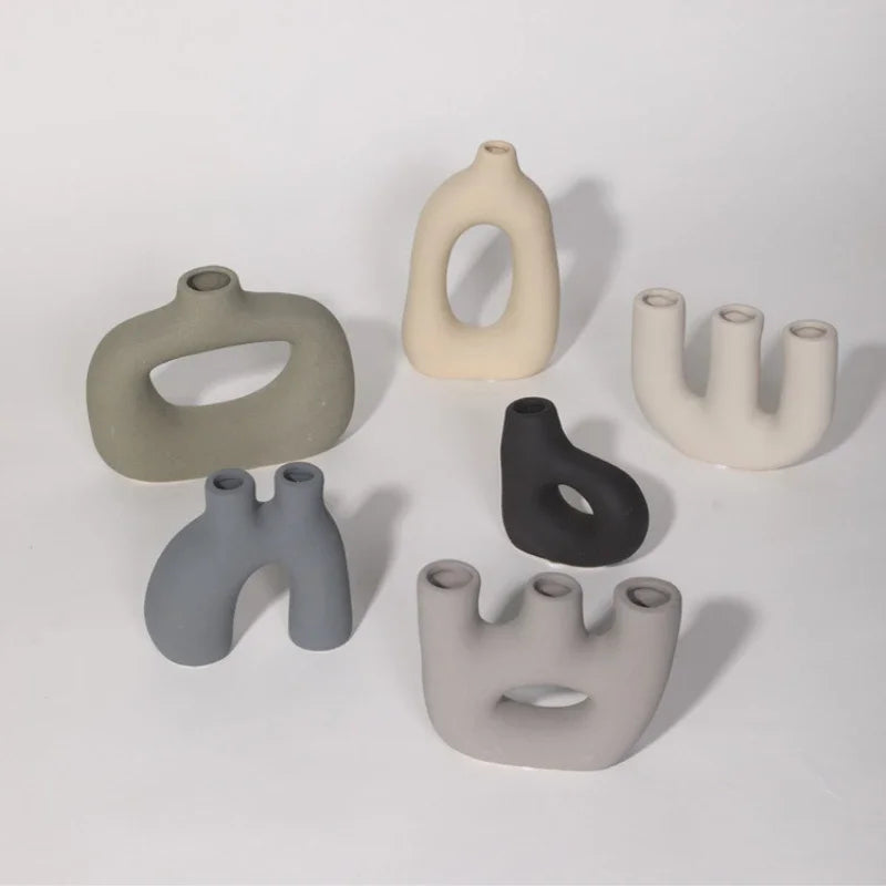 Nordic Frosted Ceramic Vase