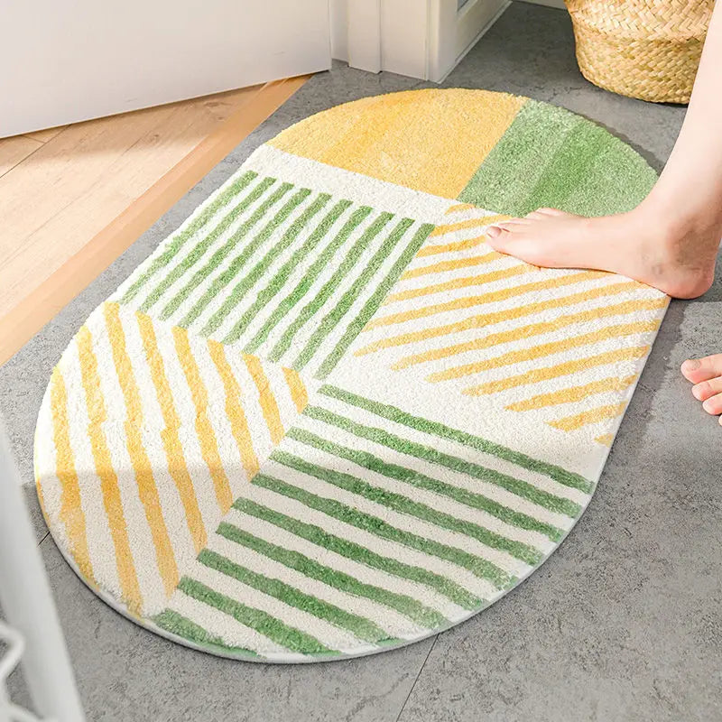 Striped Patterned Bath Mat