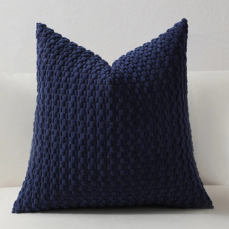 Cozy Woven Textured Pillow Cover