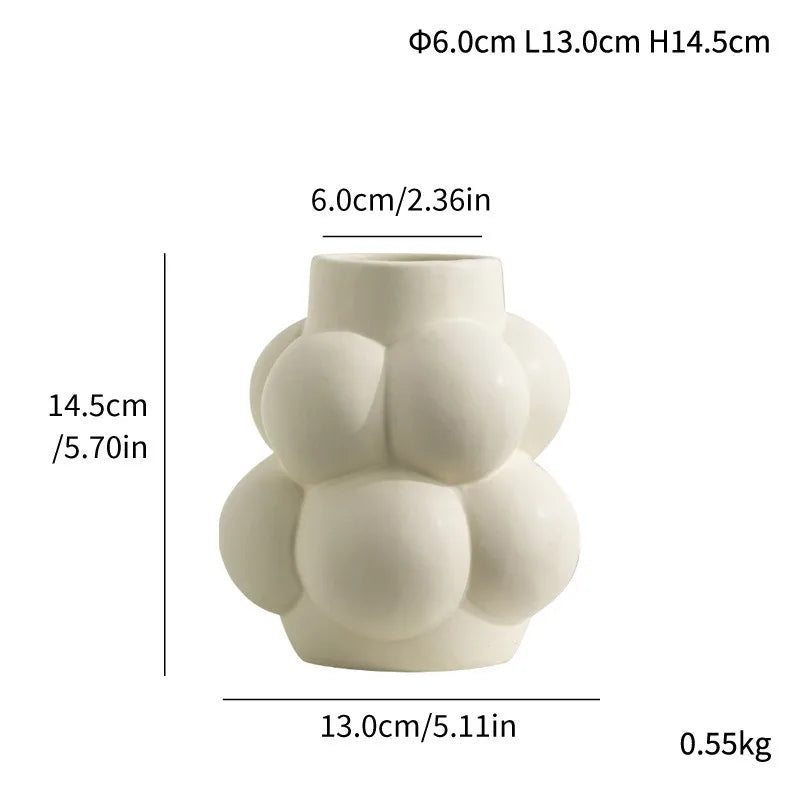 Minimalist Modern Bubble Ceramic Vase