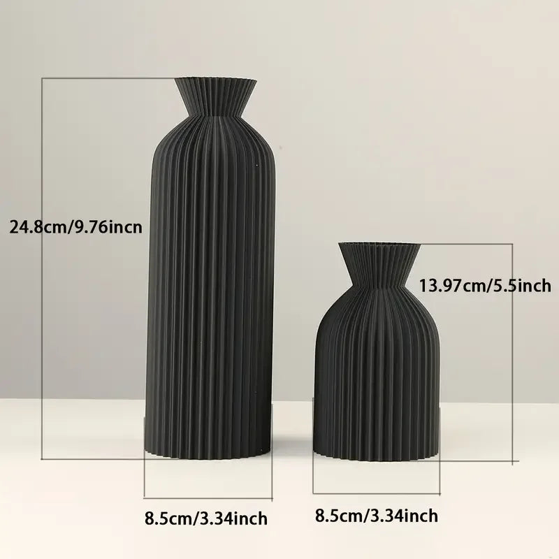 Minimalist Striped Ceramic Flower Vase
