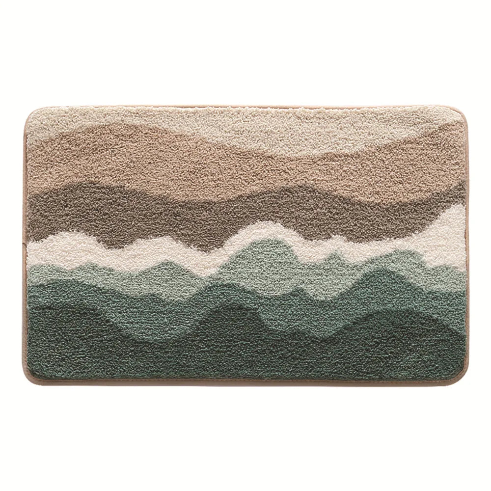 Abstract Wave Bath Mat