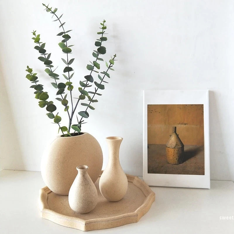 Wooden Nordic Flower Vase
