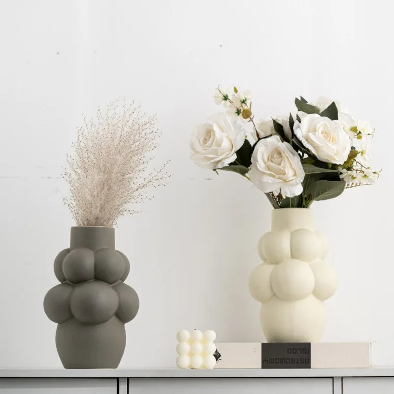 Minimalist Modern Bubble Ceramic Vase