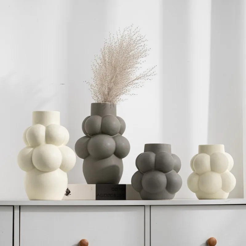 Minimalist Modern Bubble Ceramic Vase