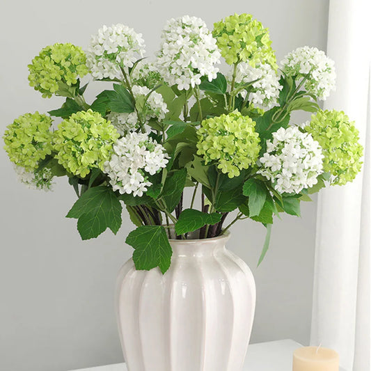 3 Headed Hydrangea Artificial Flower Branch