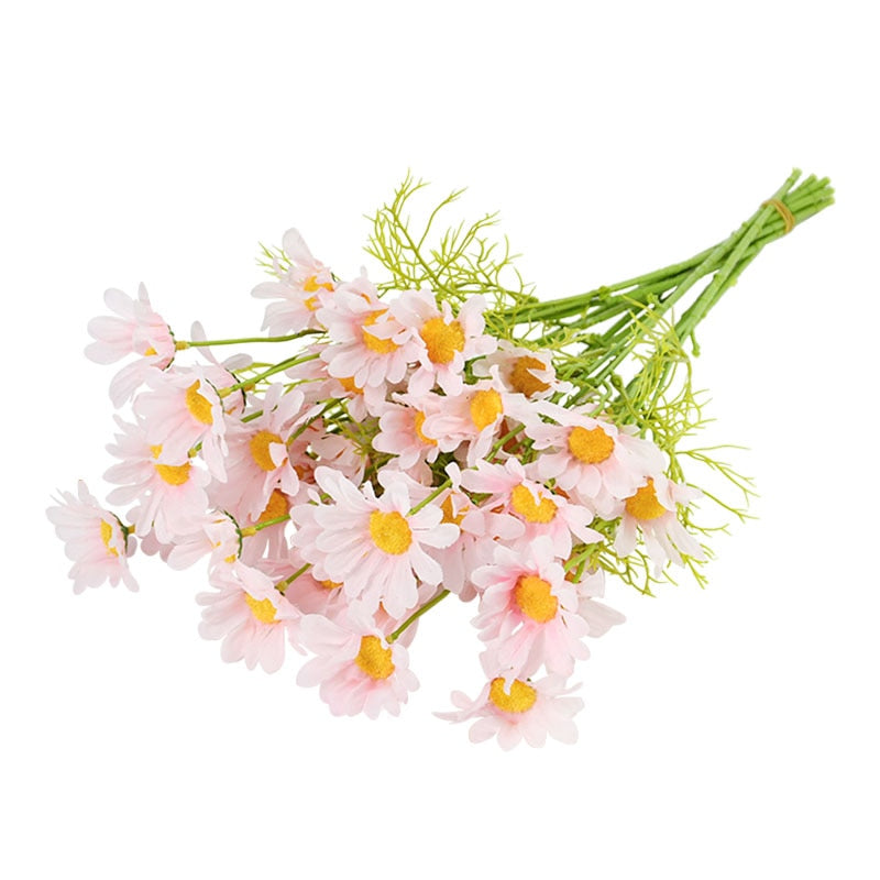 5Pcs Artificial White Daisy Flower Bouquet