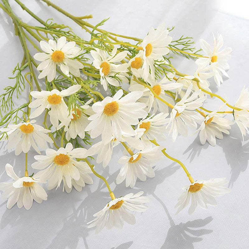 5Pcs Artificial White Daisy Flower Bouquet