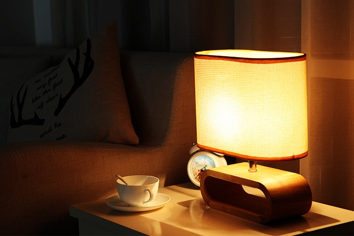 Nordic Wood Base Table Lamp