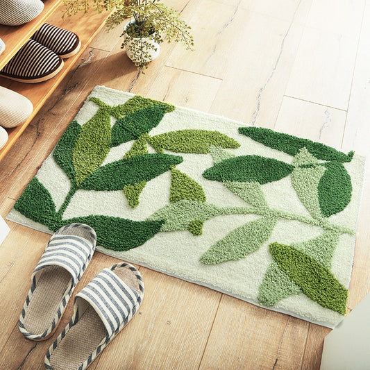 Green Leaves Bath Mat