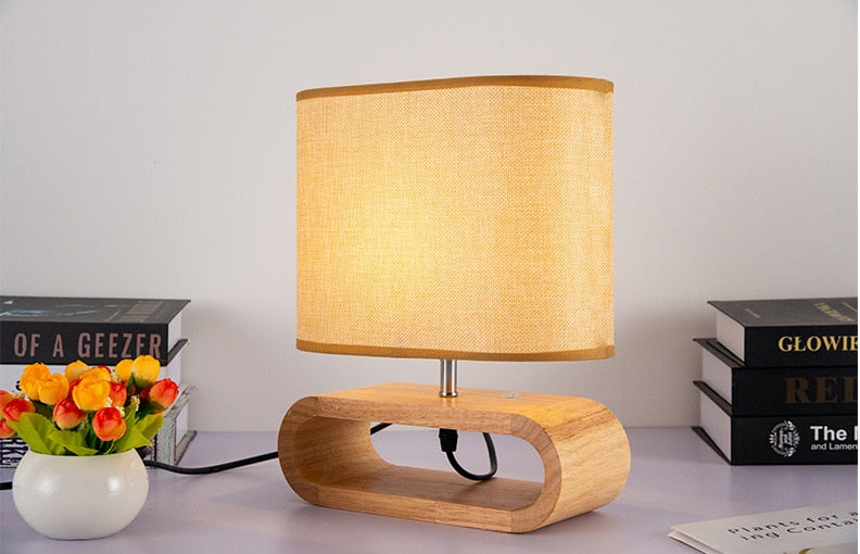 Nordic Wood Base Table Lamp