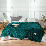 Velvet Striped Flannel Throw Blanket
