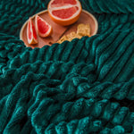Velvet Striped Flannel Throw Blanket