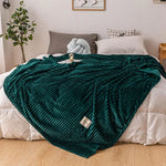 Velvet Striped Flannel Throw Blanket