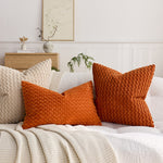 Cozy Woven Textured Pillow Cover