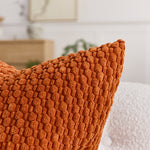 Cozy Woven Textured Pillow Cover
