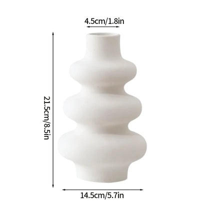 White Plastic Hydroponic Wavy Flower Vase