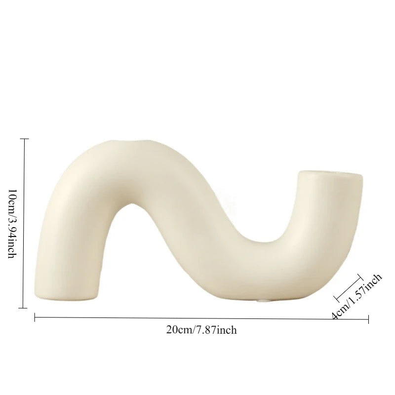 Wavy Ceramic Candle Holder
