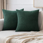 Striped Patterned Corduroy Pillow Case