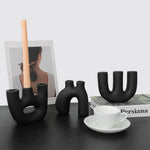 Nordic Ceramic And Curvy Candle Holder