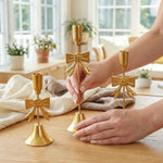 Bowknot Gold Electroplated Candle Holder