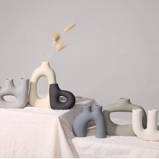 Nordic Frosted Ceramic Vase