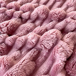 Stripped Sherpa Fleece Blanket