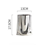 Silver Electroplated Bag Vase Light