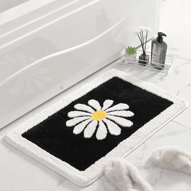 Daisy Flower Bath Mat Soft