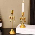 Bowknot Gold Electroplated Candle Holder